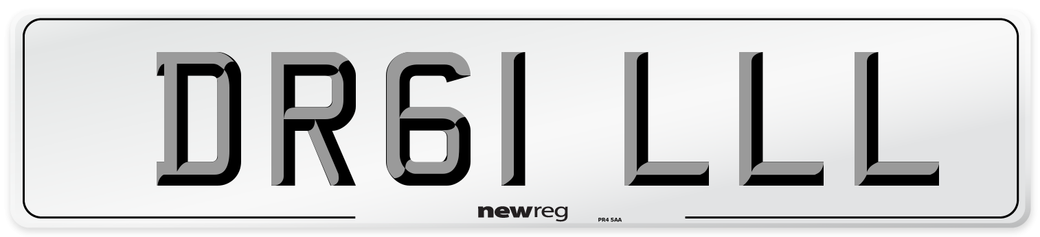 DR61 LLL Number Plate from New Reg
